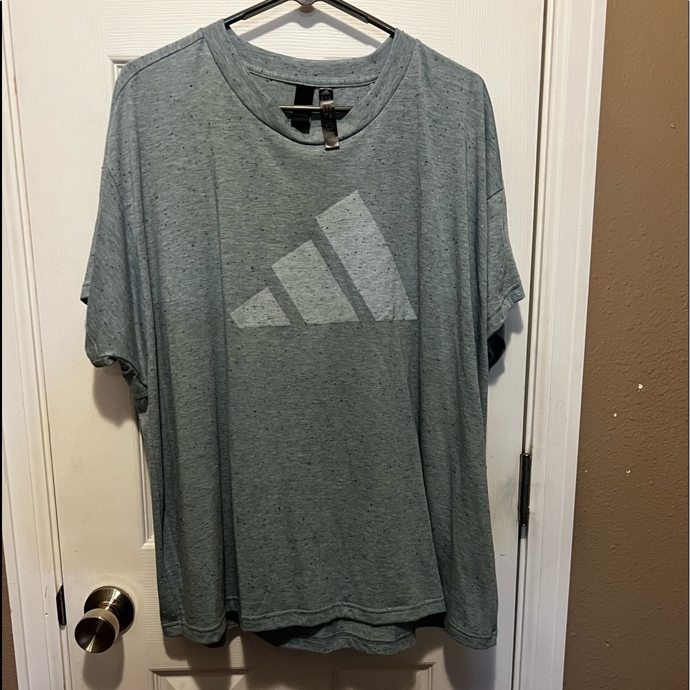 Adidas plus size short sleeve tee shirt